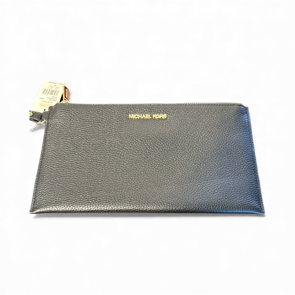 Michael Kors Black Travel Pouch with Gold Logo